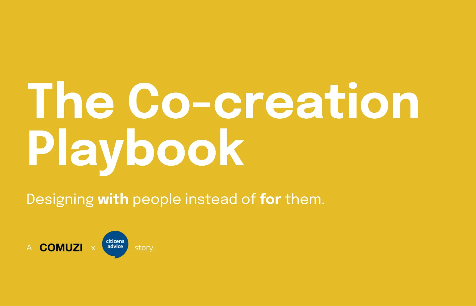 The Co-creation Playbook cover: designing with people instead of for them