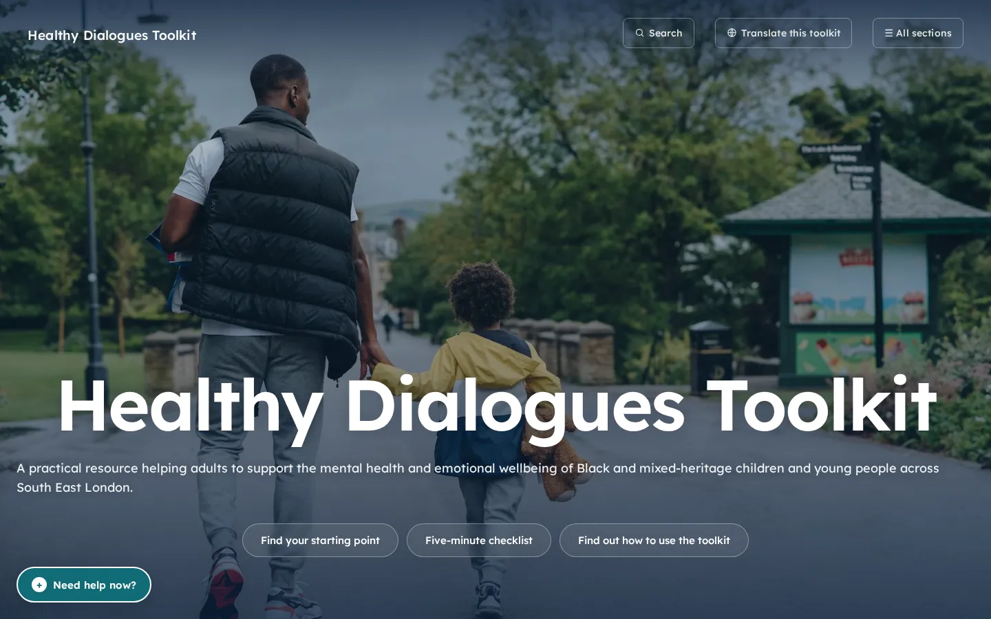 The Healthy Dialogues Toolkit home page